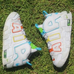 Nike Air More Uptempo “White/Baltic Blue-Opti Yellow” – FJ4625-100 – Pre-Owned